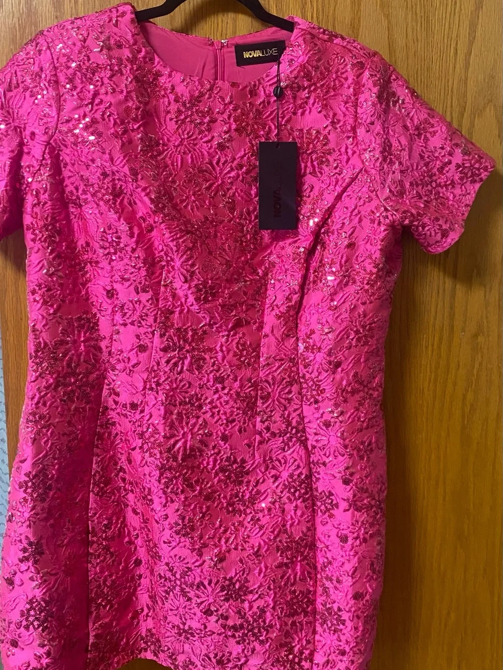 Fashion Nova Fuchsia Sequin Embellished Mini Dress - Picture 1 of 3